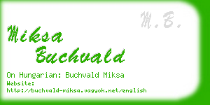 miksa buchvald business card